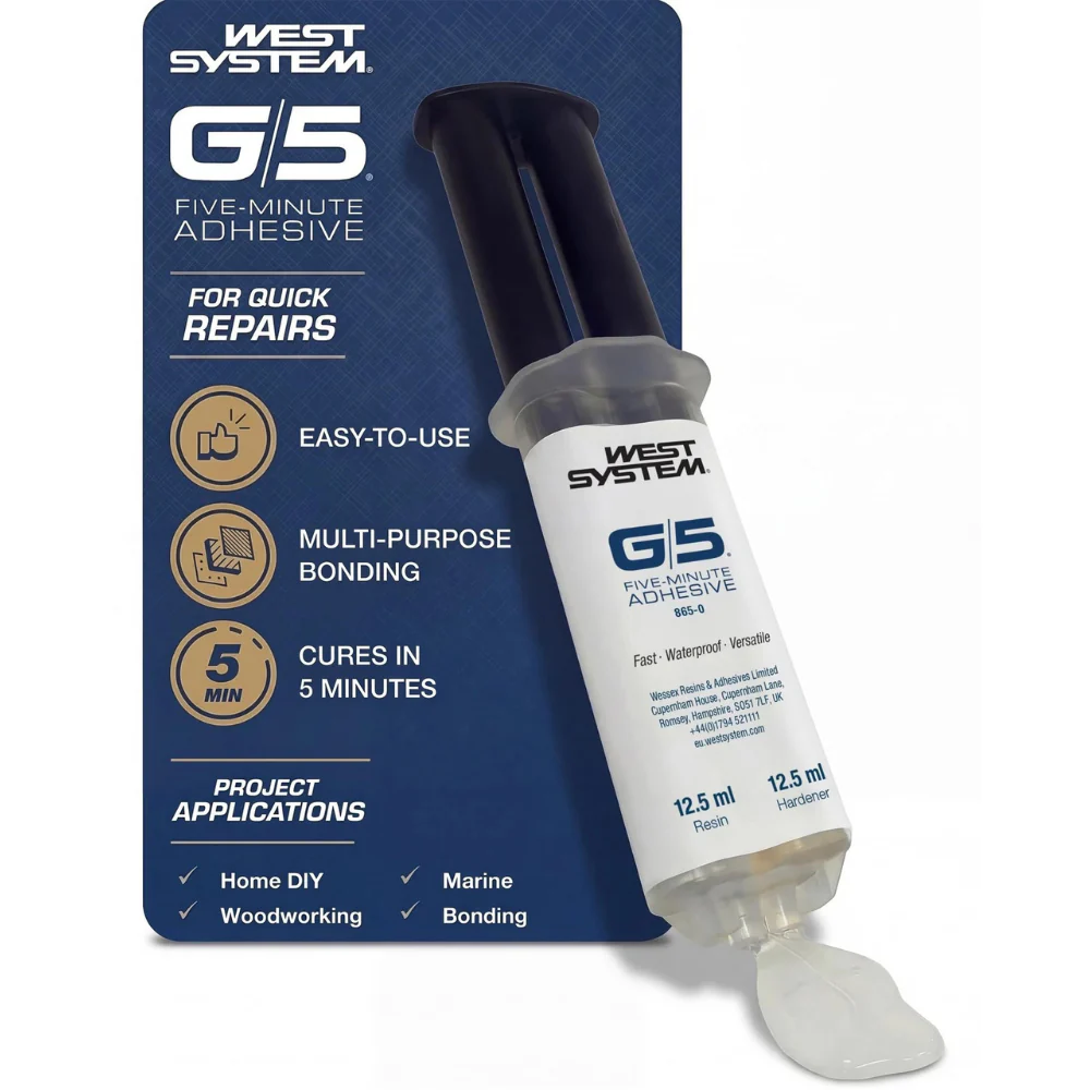 West System | G/5 5 Minute Epoxy Glue | Syringe