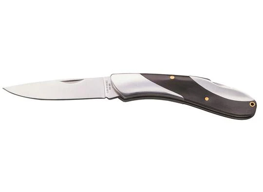 Whitby | Stainless Steel & Dark Wood Lock Knife | | 3"