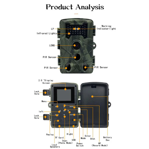 Wildlife Monitoring Trail Camera | 58MP | 2.7K Resolution | 32GB - Image 2