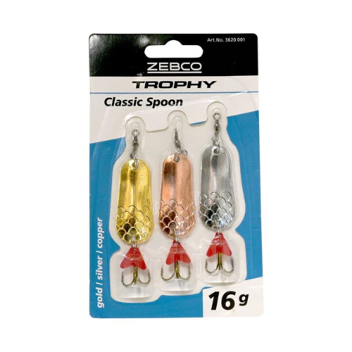 Zebco | Trophy Classic Spoon Fishing Lure | 3pc | 16g