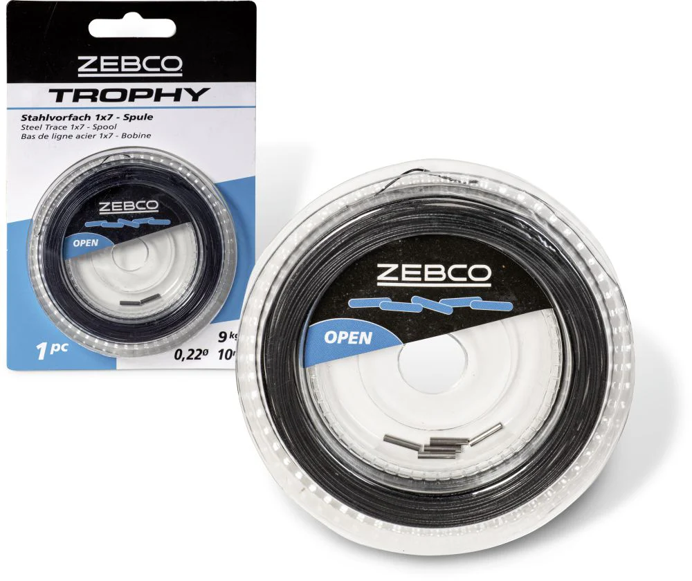 Zebco | Trophy Steel Trace 1x7 Spool | 10m